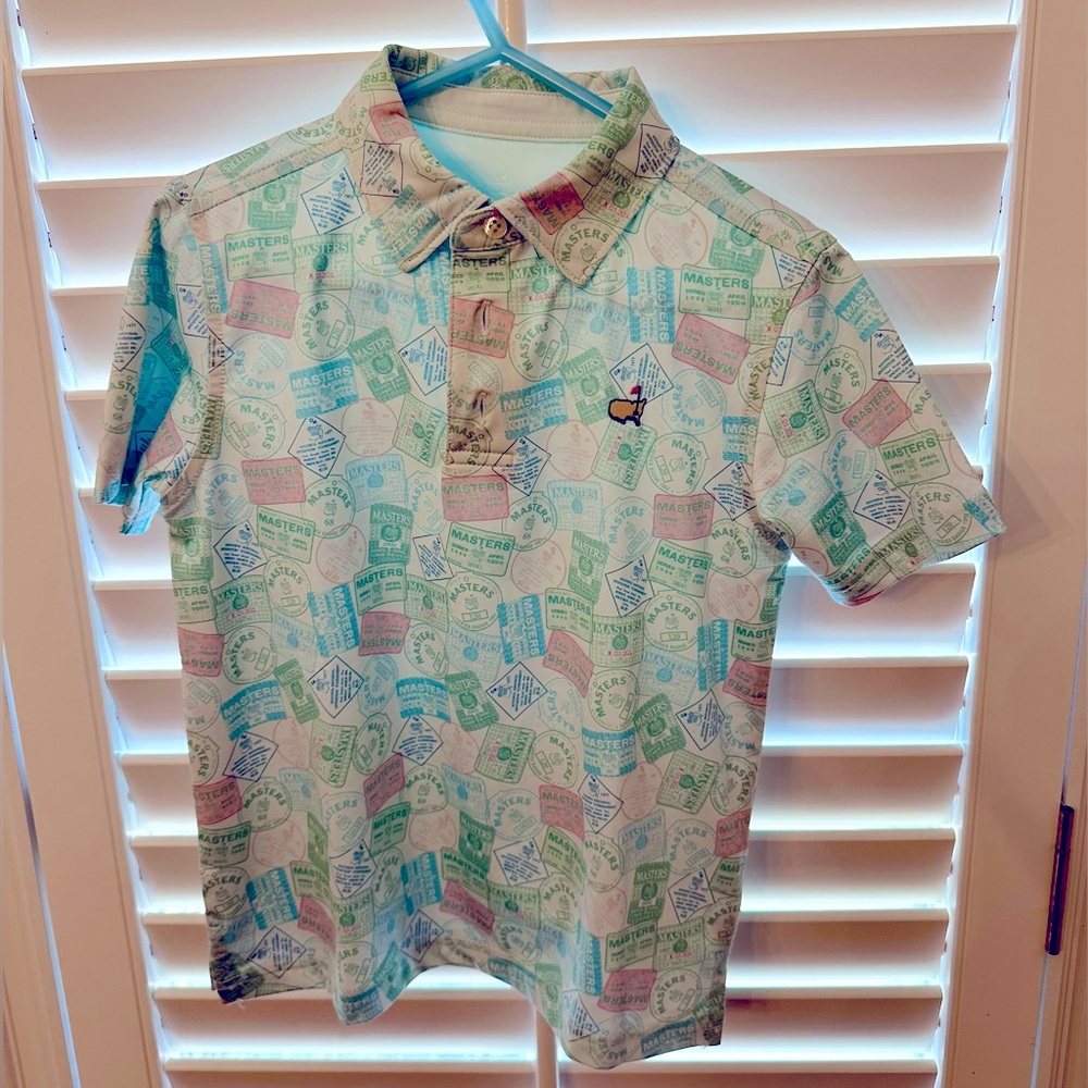 Masters, boys, 4t, EUC, polo, pinks,greens,blues